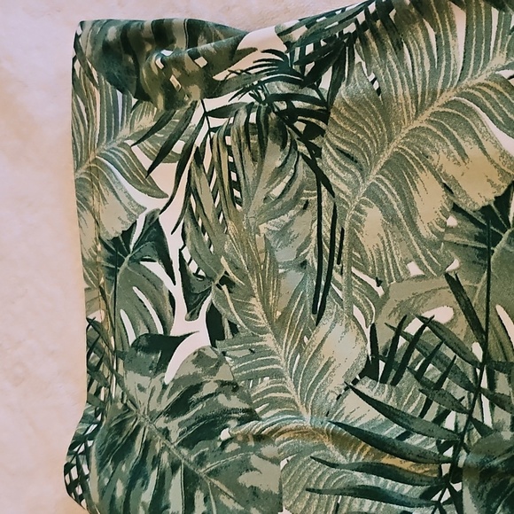 NWT J For Justify Strapless Elastic Bodice Jungle Leaf One Piece Pantsuit MED - Picture 9 of 13